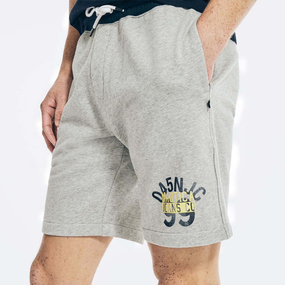 NAUTICA JEANS CO. FLEECE SHORT,Grey Heather,large