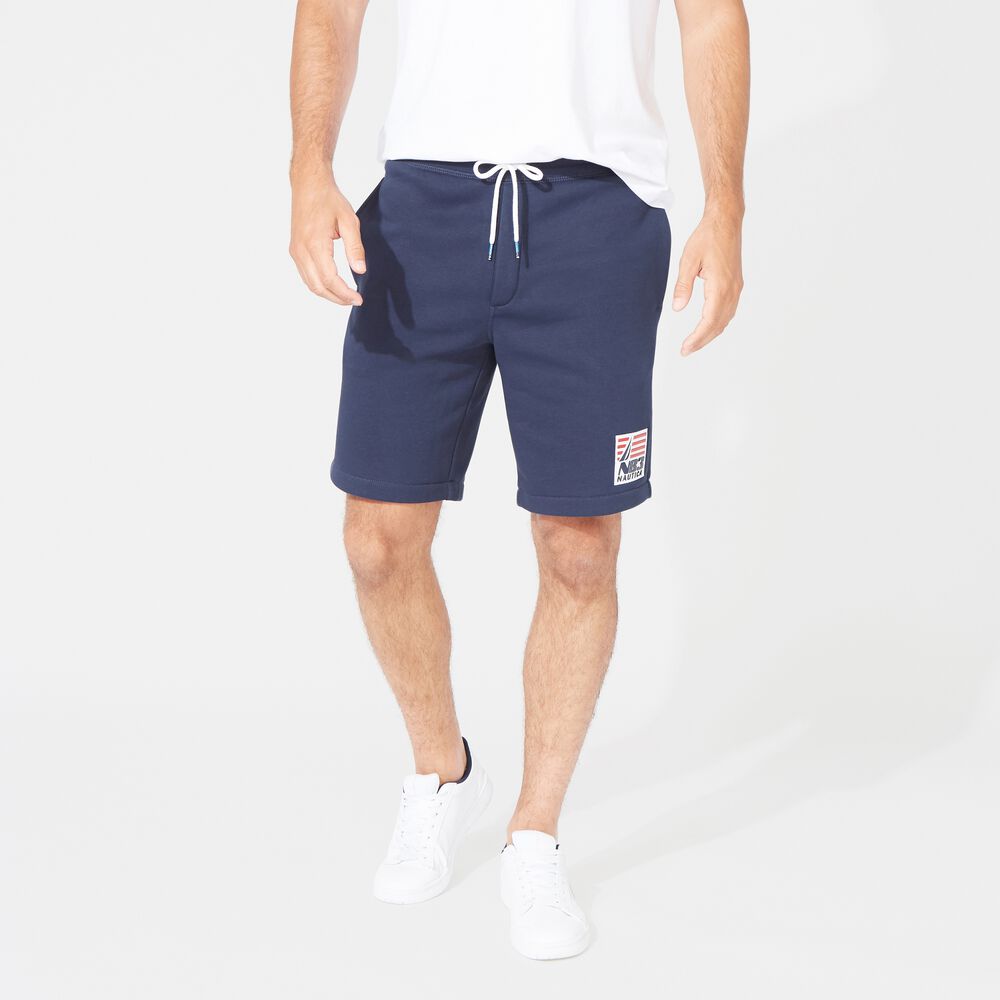 8.5" N83 LOGO KNIT SHORT,Navy,large