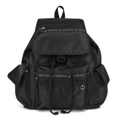 PRINTED DRAWSTRING BACKPACK,True Black,large