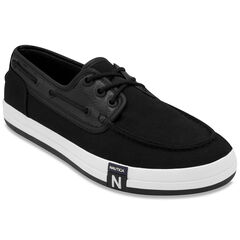 Spinnaker III Boat Shoe,Black,large