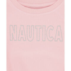 LITTLE GIRLS' TIE-FRONT SWEATSHIRT (4-7),Sunguard Red,large