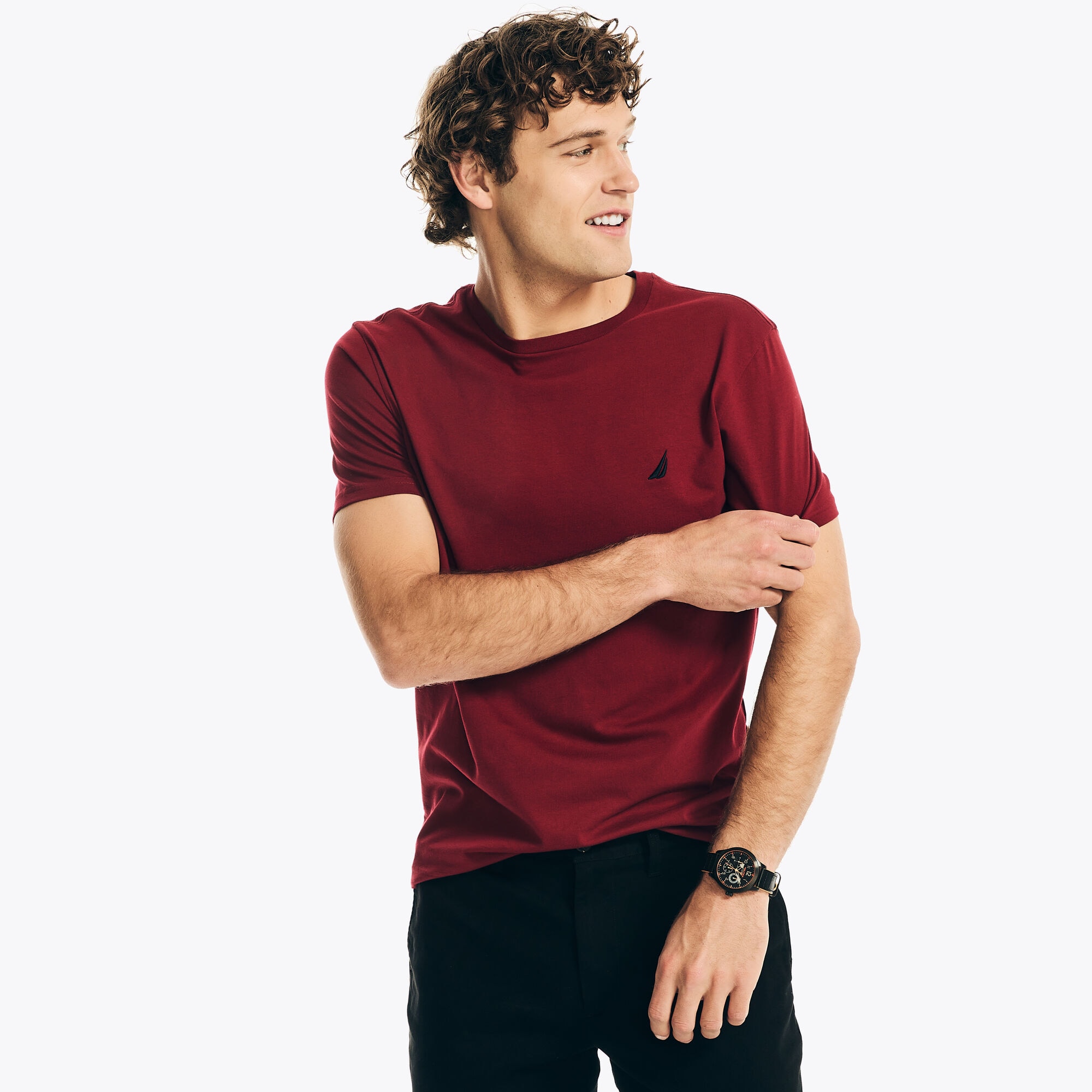 SOLID CREWNECK T-SHIRT,Sailor Red,large