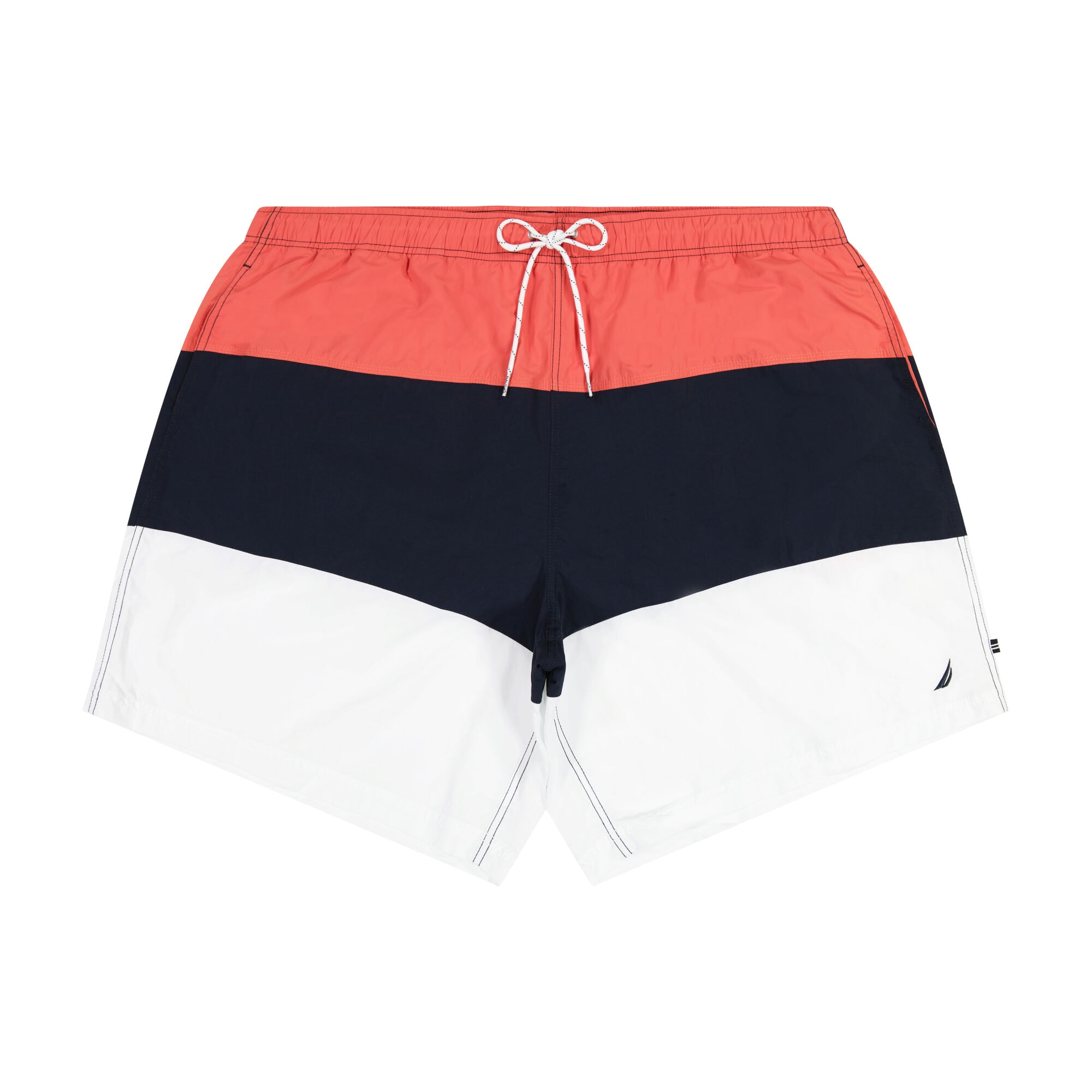 BIG & TALL TRI-BLOCK QUICK-DRY SWIM,Spiced Coral,large