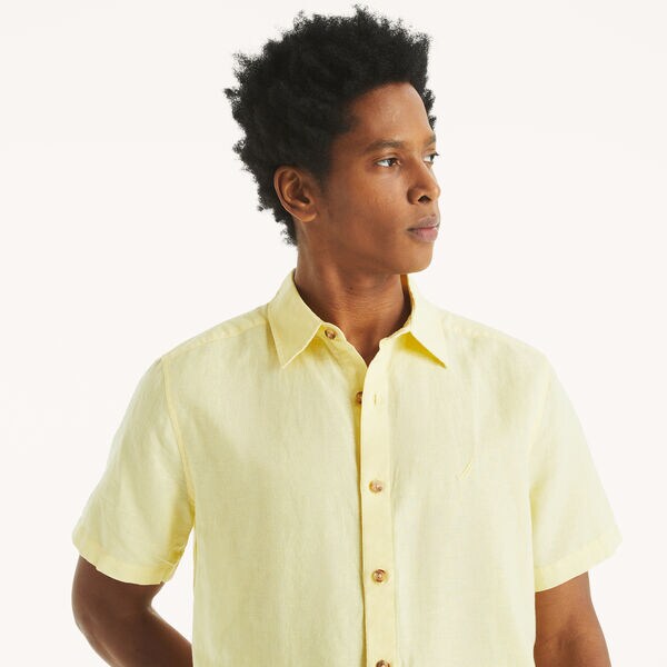 Short-Sleeve Linen Deck Shirt