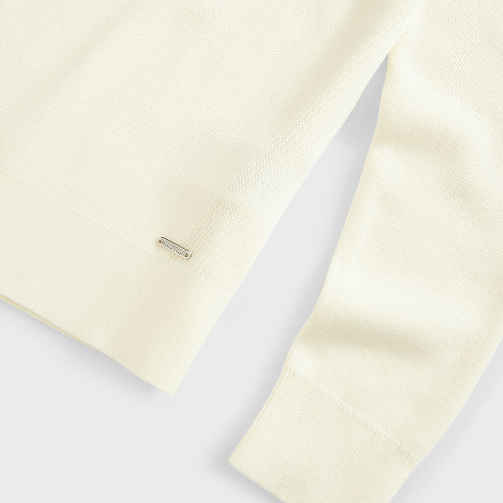 SUSTAINABLY CRAFTED RIB-KNIT SWEATER,Marshmallow,large