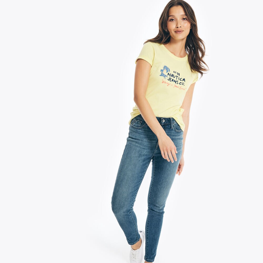 SUSTAINABLY CRAFTED NAUTICA JEANS CO. GRAPHIC T-SHIRT,Sunshine,large