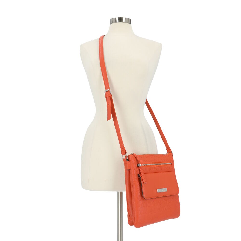 Delray Key Largo Crossbody Bag,Orange,large