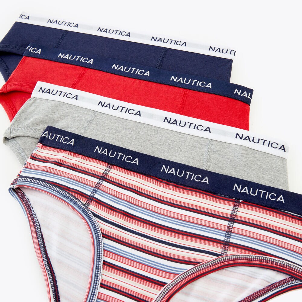 Cotton Hipster Briefs, 4-Pack,Buoy Red,large