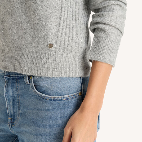 Metallic Crewneck Sweater
