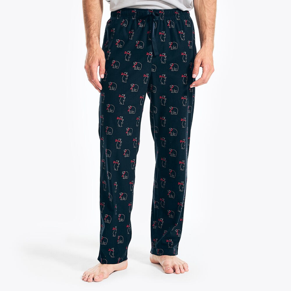POLAR BEAR PRINT SLEEP PANT,Navy,large