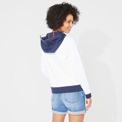 COLORBLOCK LOGO HOODIE,Bright White,large