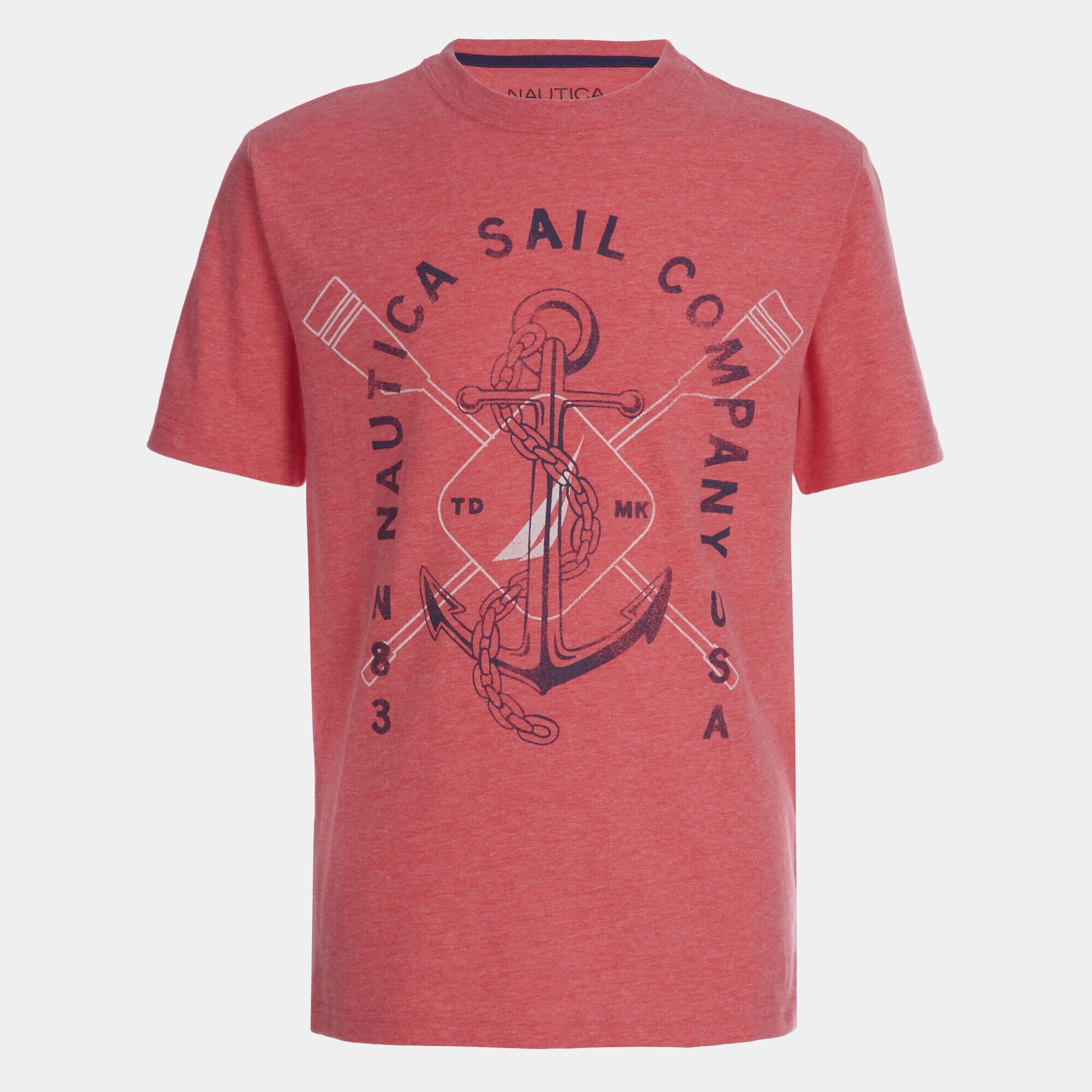 BOYS' NAUTICA SAIL COMPANY GRAPHIC T-SHIRT (8-20),Persian Red,large