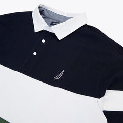 BIG & TALL RUGBY POLO SHIRT,Navy,large