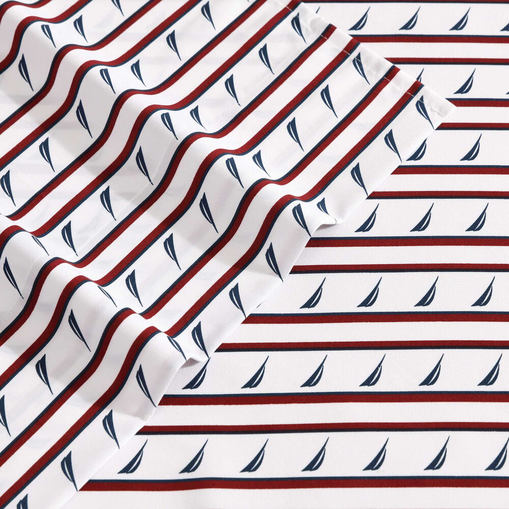 Red Stripe Queen Sheet Set,Pale Orchid,large