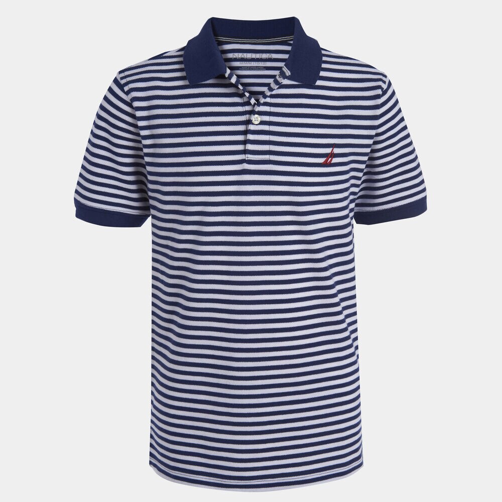 TODDLER BOYS' VISTA STRIPE PRINTED POLO (2T-4T),J Navy,large