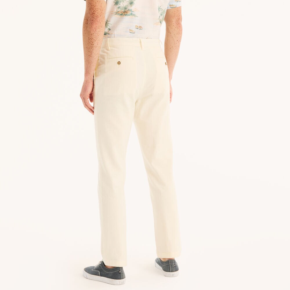 Pleated Linen Pant,Almond,large