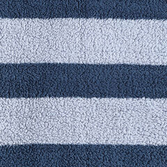 LAWNDALE BLUE STRIPED FAUX SHEARLING THROW BLANKET,Classic Blue,large