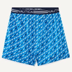 Holiday Print Knit Boxer,Breezy Blue,large
