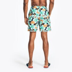 8" HIBISCUS PRINT SWIM,Light Olive,large