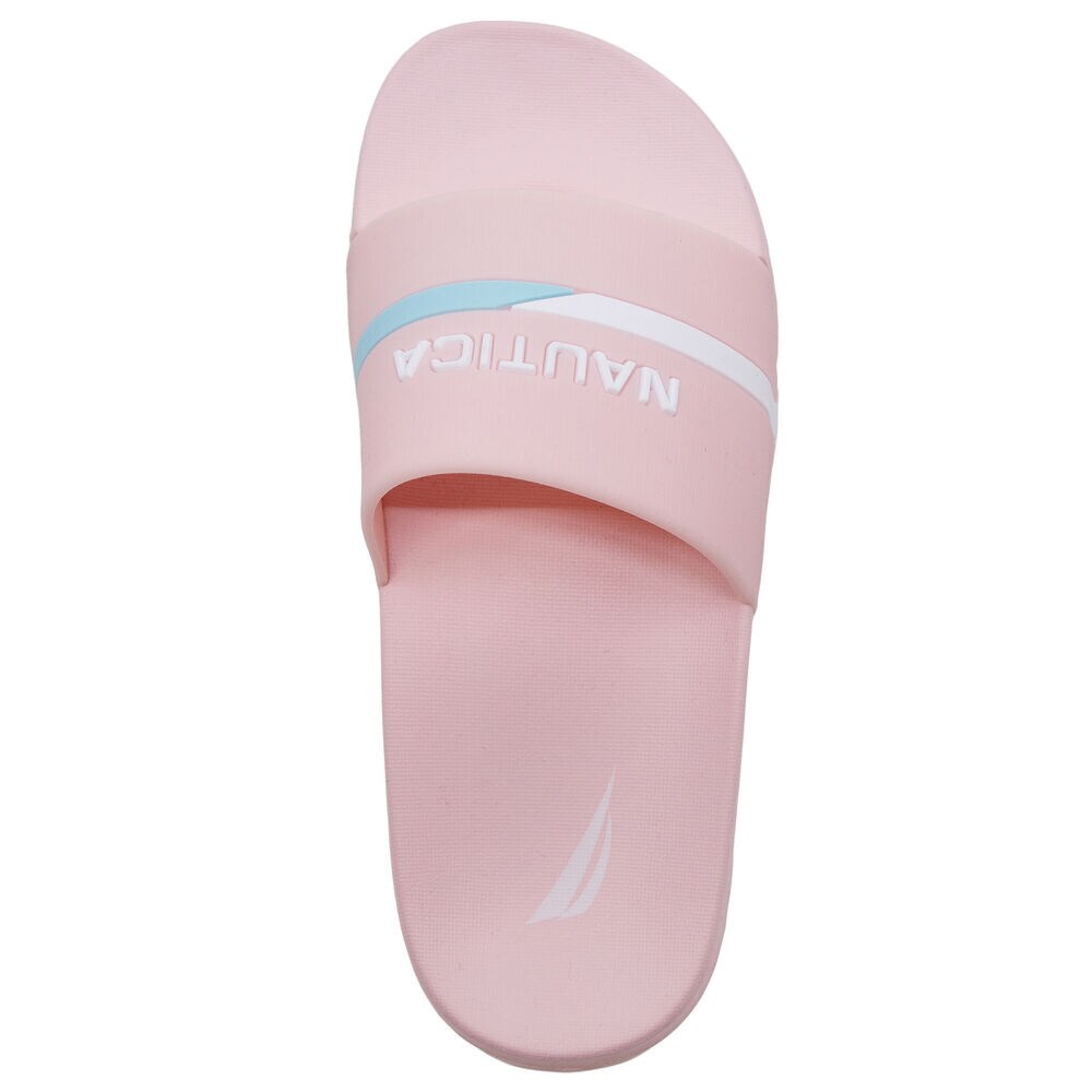 GIRLS' LOGO SLIDE SANDAL,Pink,large