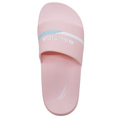 GIRLS' LOGO SLIDE SANDAL,Pink,large