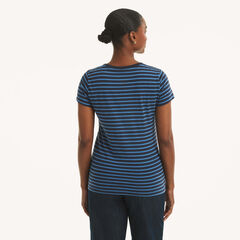 Heritage Stripe Flag Foil Graphic T-Shirt,Stellar Blue Heather,large