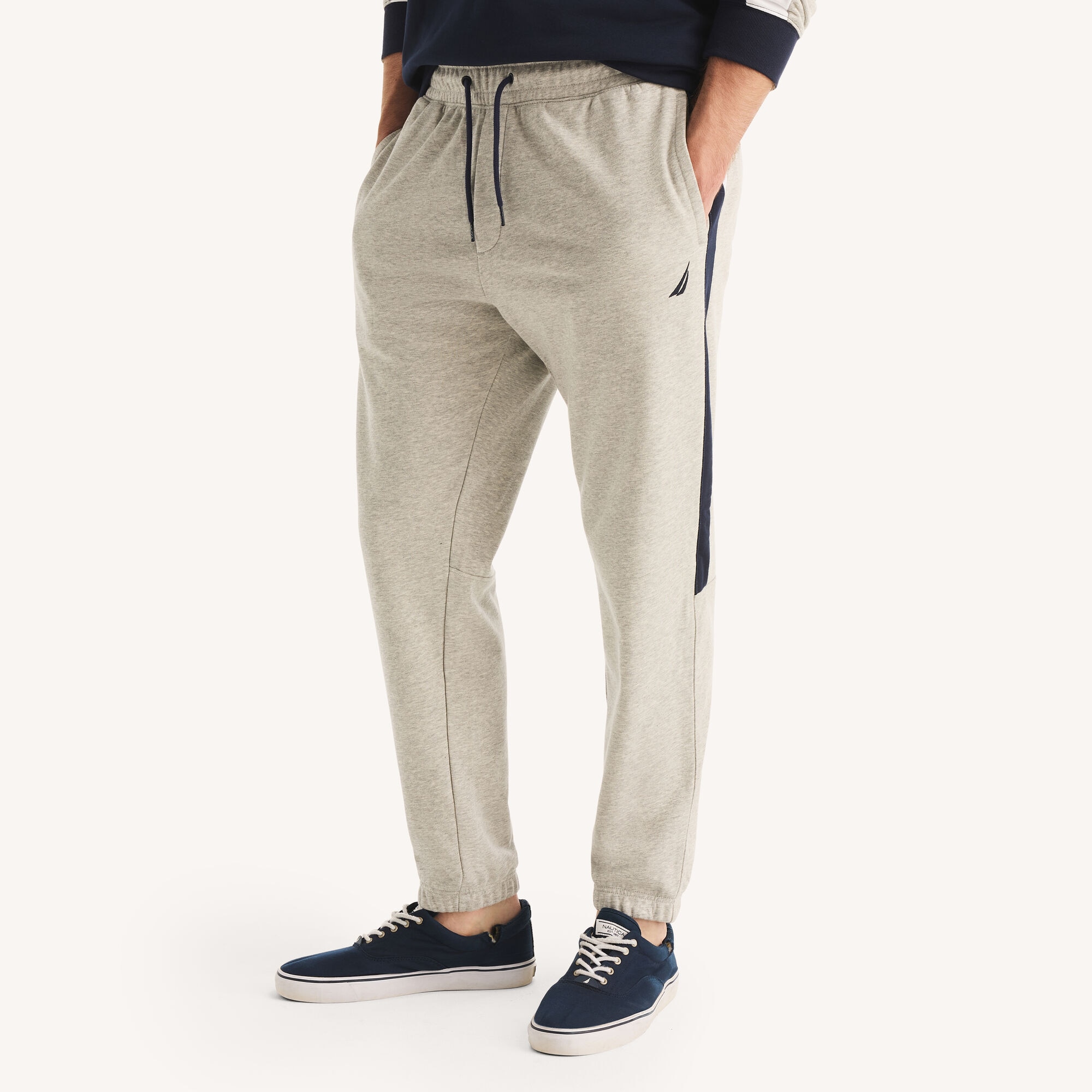 Colorblock Fleece Jogger,Grey Heather,large
