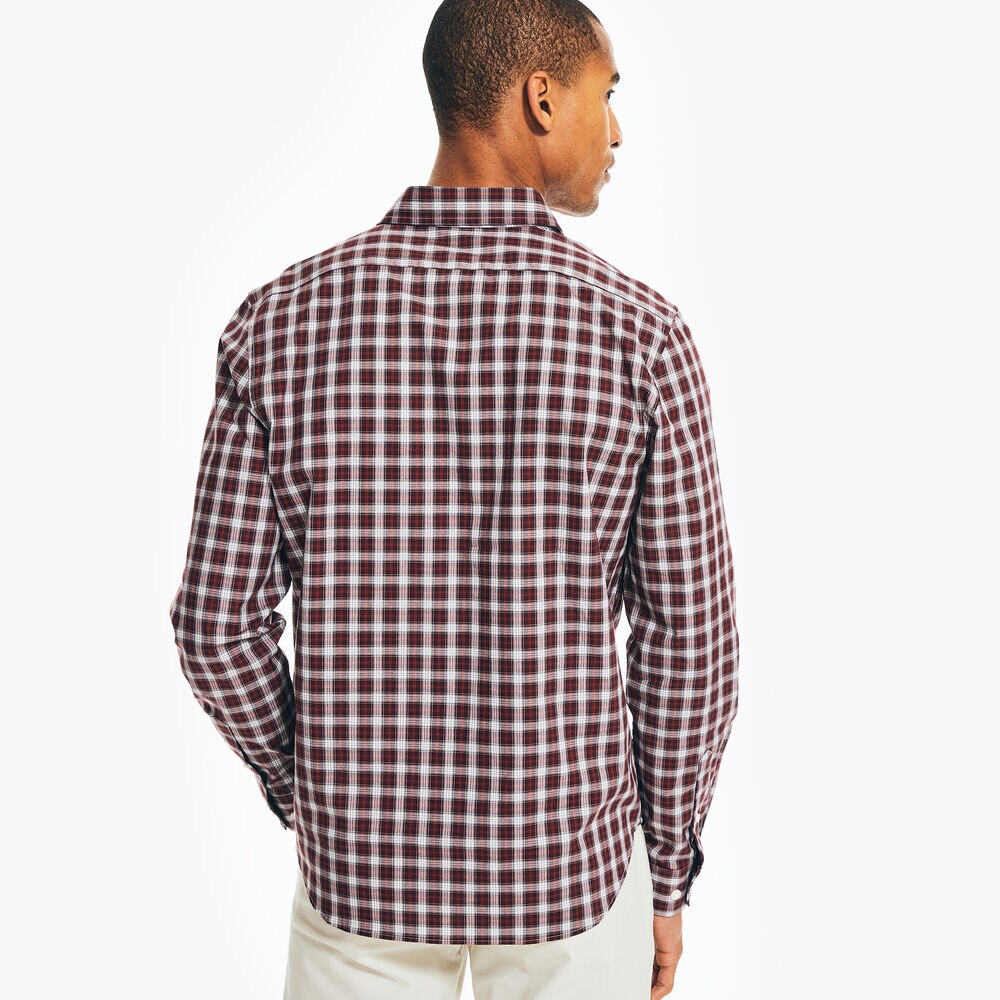 WRINKLE-RESISTANT PLAID WEAR TO WORK SHIRT,Rio Red,large