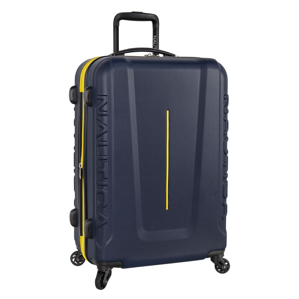 Vernon Bay 24" Hardside Spinner Luggage in Navy/Yellow,Navy,large