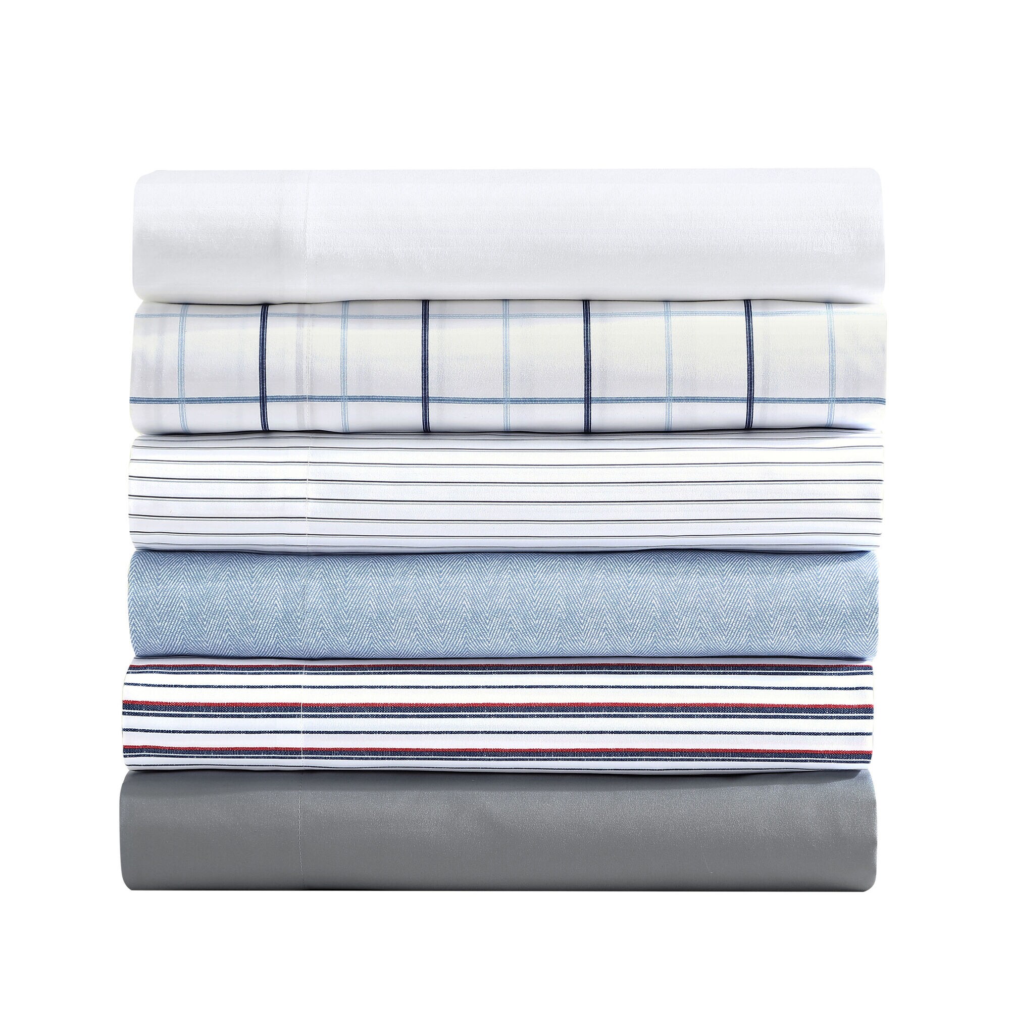 Avery Striped Navy Microfiber Full Sheet Set,Bali Bliss,large