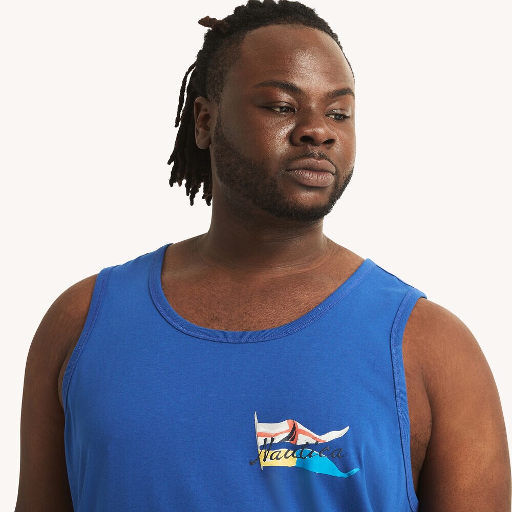 Big & Tall Flag Tank,Bright Cobalt,large