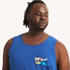 Big & Tall Flag Tank,Bright Cobalt,large