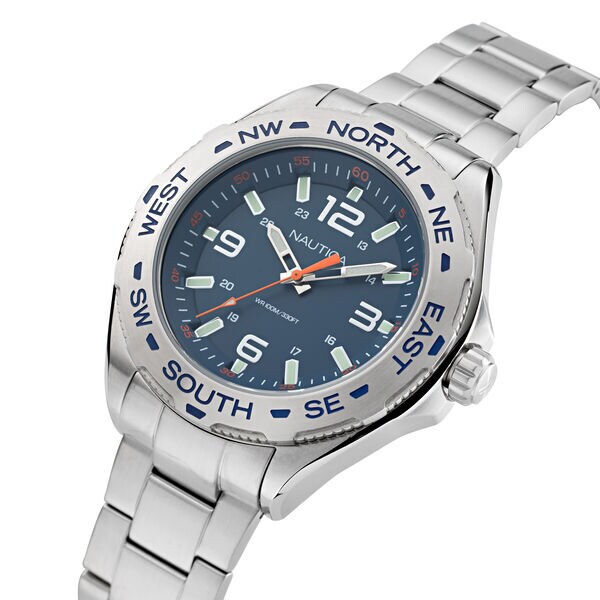 Clearwater Beach Recycled Stainless Steel 3-Hand Watch