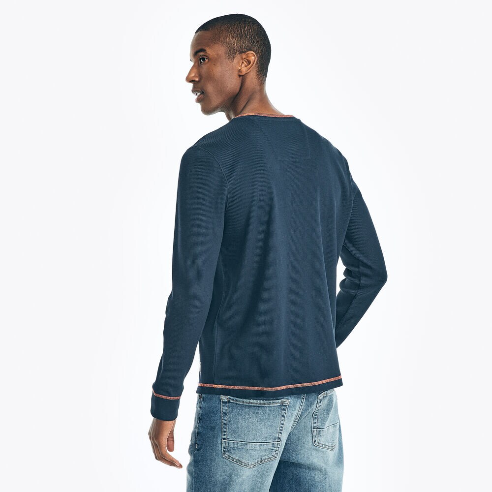 NAUTICA JEANS CO. WAFFLE-KNIT THERMAL,Navy,large