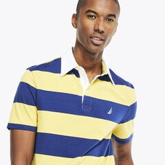 CLASSIC FIT STRIPED POLO,French Vanilla,large