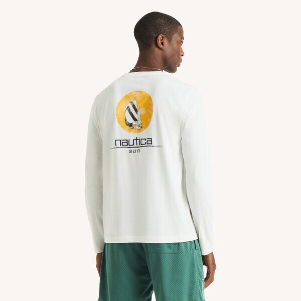 Long-Sleeve Embroidered Graphic T-Shirt