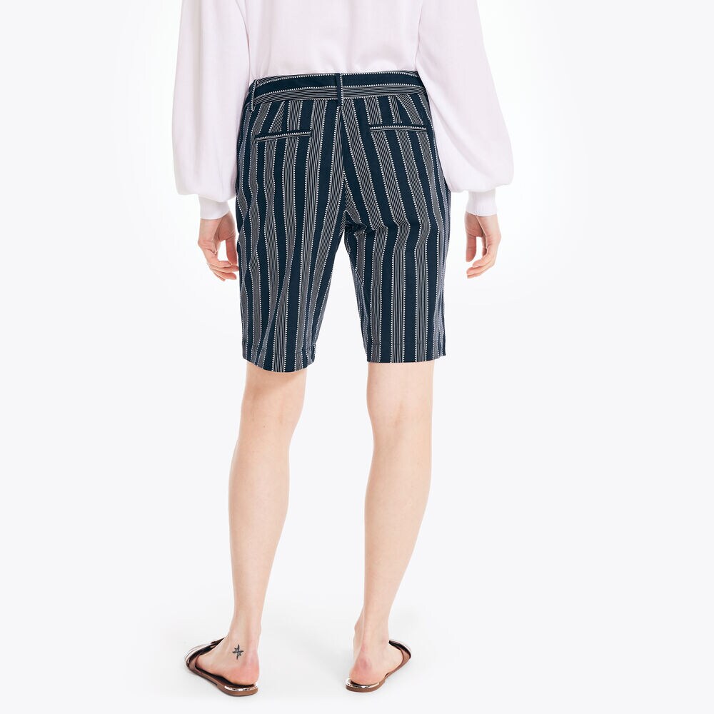 10" STRIPED STRETCH-TWILL SHORT,Stellar Blue Heather,large