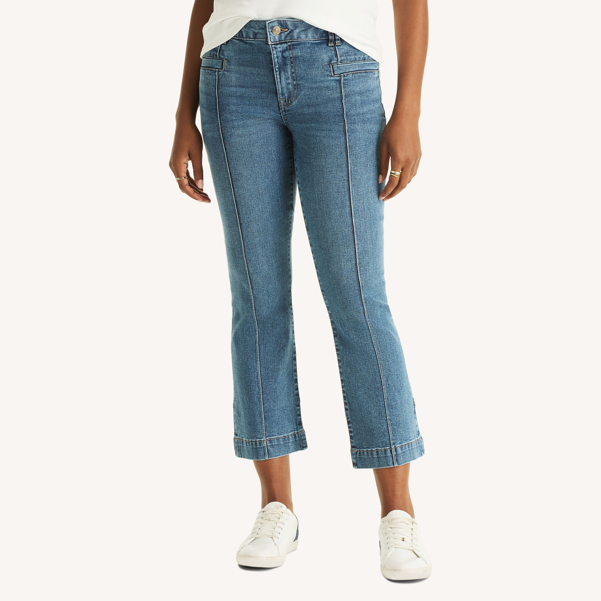 Mid-Rise Demi Bootcut Denim,Blue Stern,large