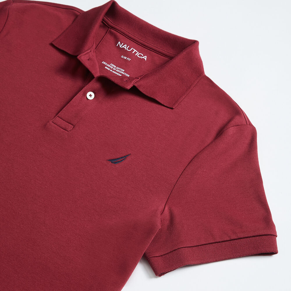 SLIM FIT INTERLOCK POLO,Zinfandel,large