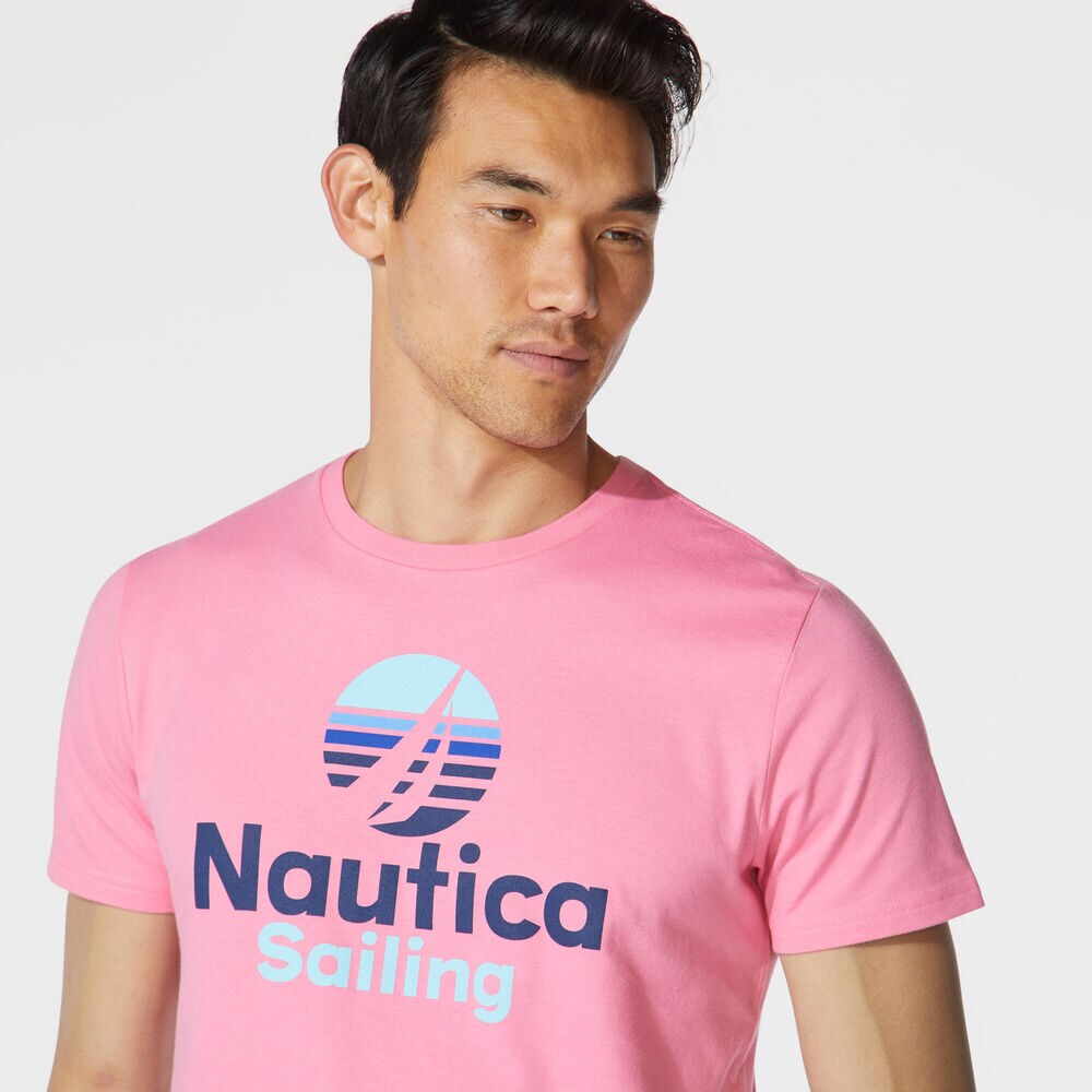 SUNSET GRAPHIC T-SHIRT,Carnation Pink,large