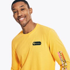 SUSTAINABLY CRAFTED GRAPHIC LONG-SLEEVE T-SHIRT,French Vanilla,large
