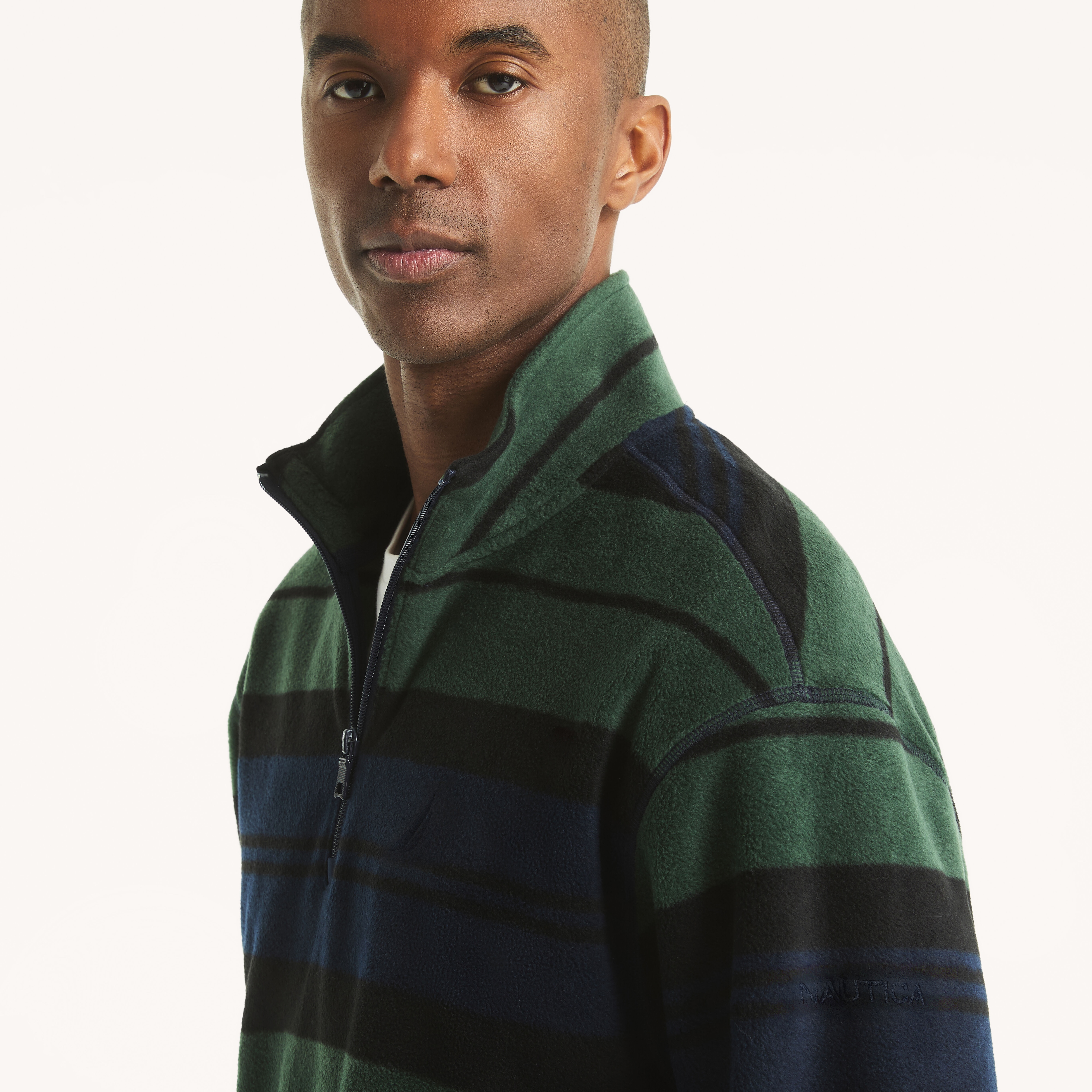 Printed Nautex Fleece Half-Zip Mock-Neck Pullover | Nautica