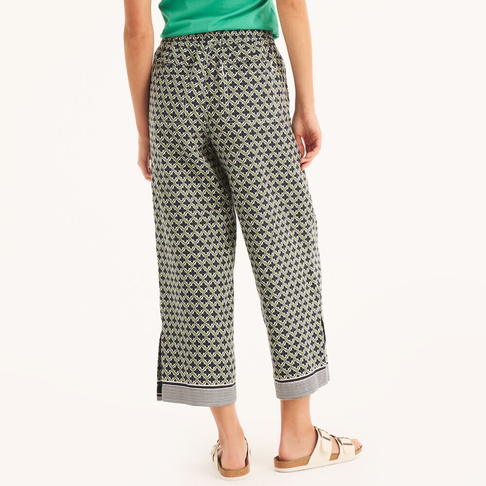 Straight Leg Printed Pant,Mint Spring,large