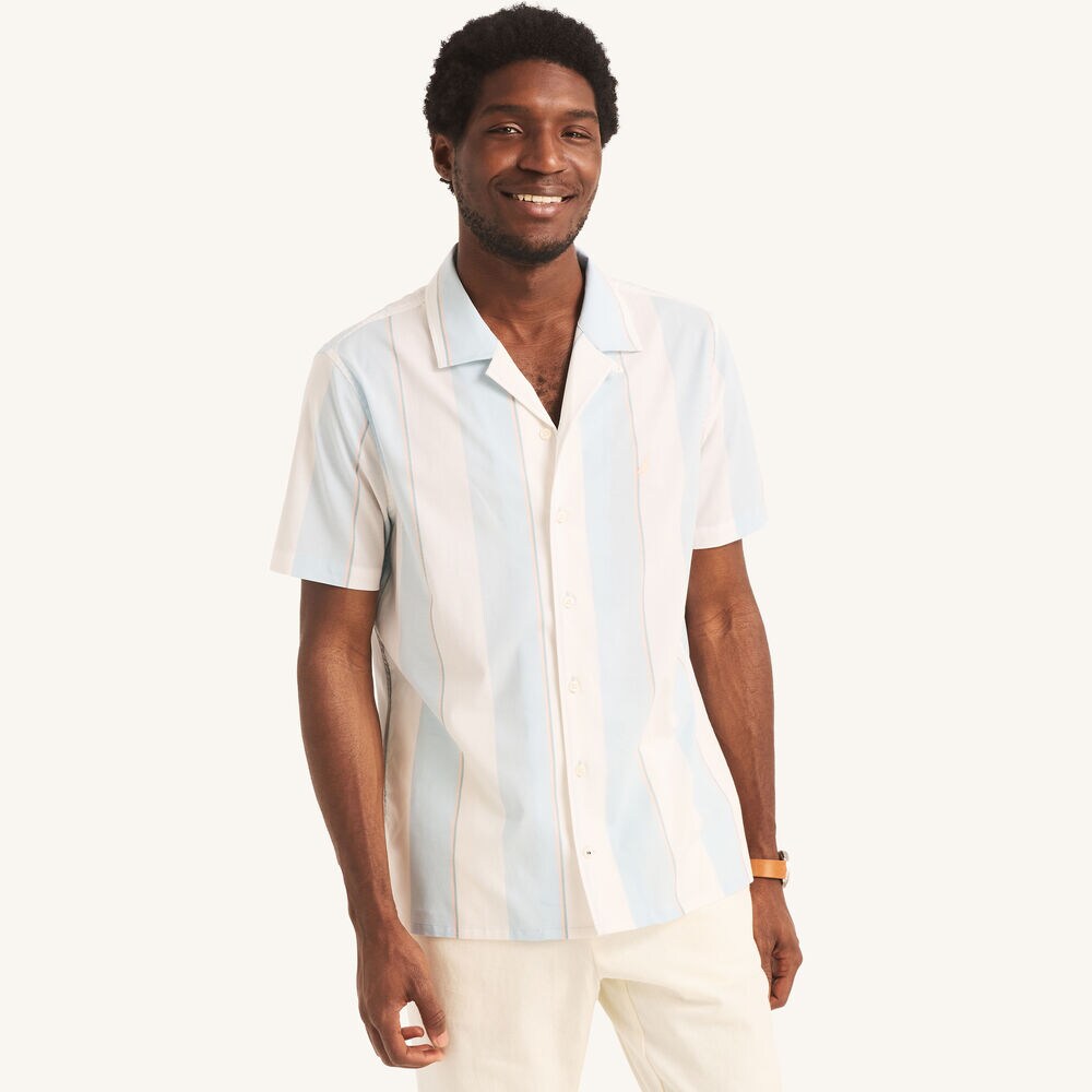 Plaid Short-Sleeve Camp Shirt,Aquasplash,large