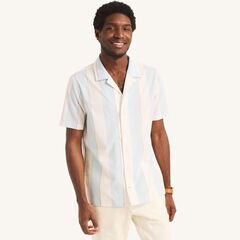 Plaid Short-Sleeve Camp Shirt,Aquasplash,large