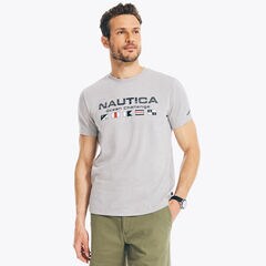 SUSTAINABLY CRAFTED OCEAN CHALLENGE GRAPHIC T-SHIRT,Grey Heather,large