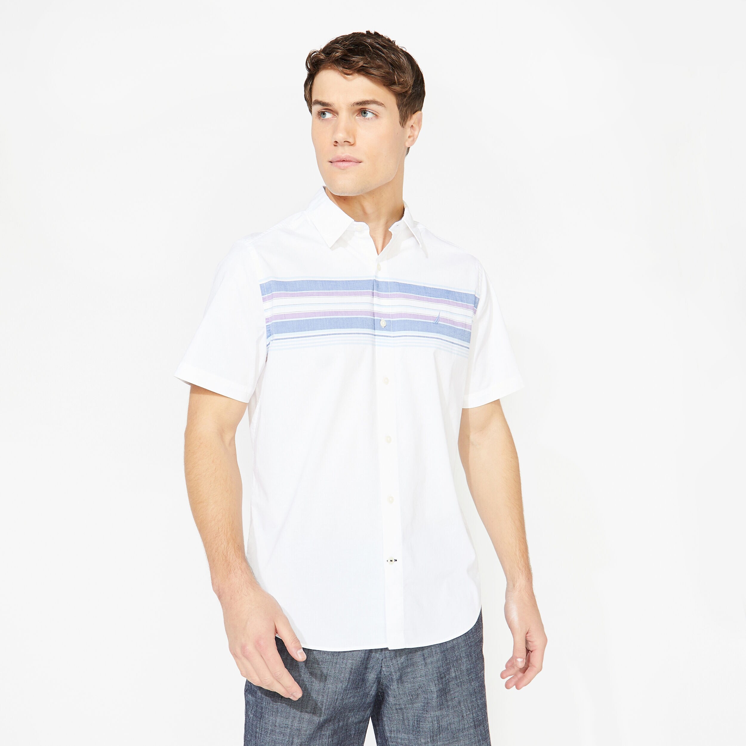 classic fit striped shirt