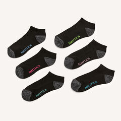 ATHLETIC LOW CUT SOCKS, 6-PACK,Multi,large