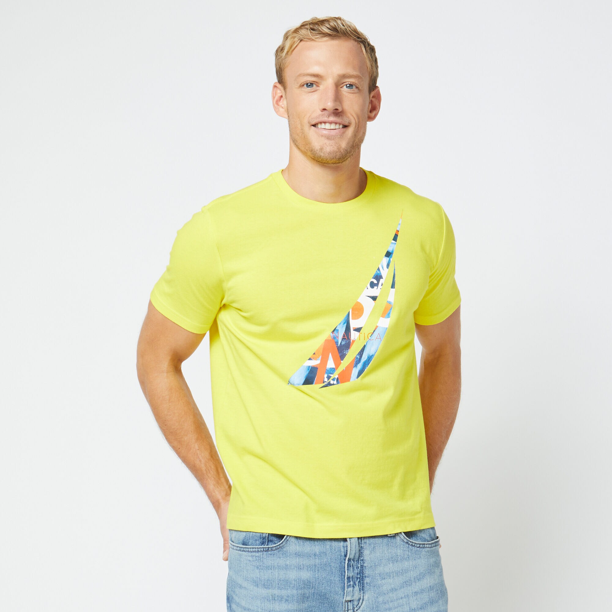 Nautica Mens Artist Series J-Class Graphic T-Shirt | eBay