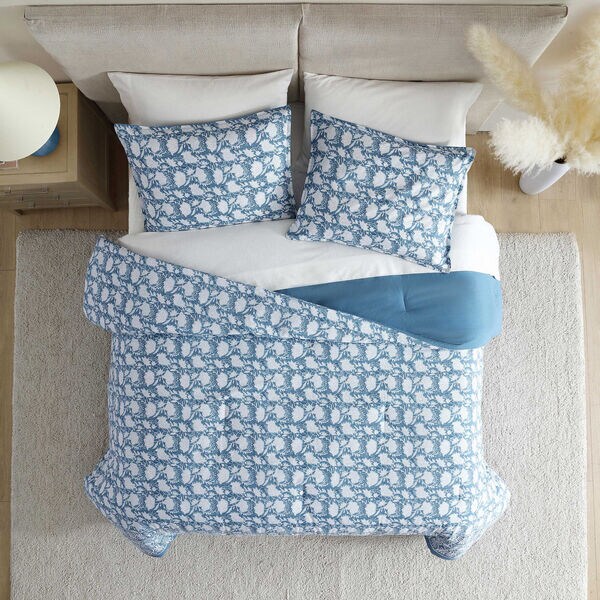 Bayport Floral Blue Twin/Twin XL Comforter Set